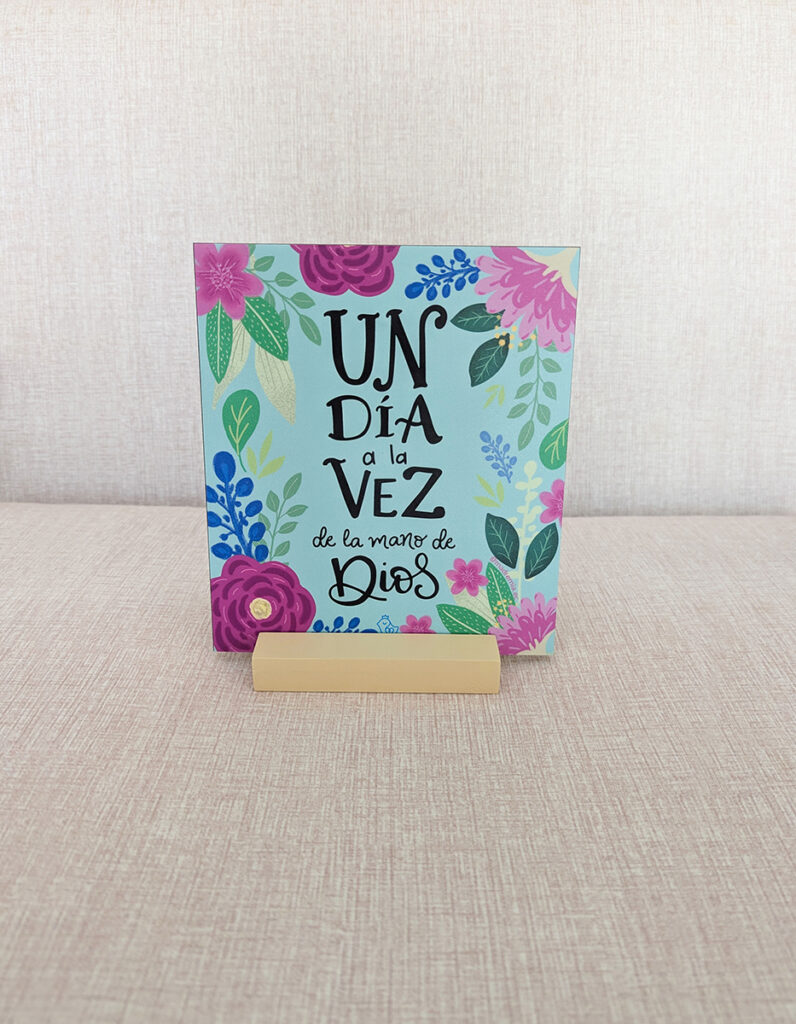 Cuadro con base Un día a la vez