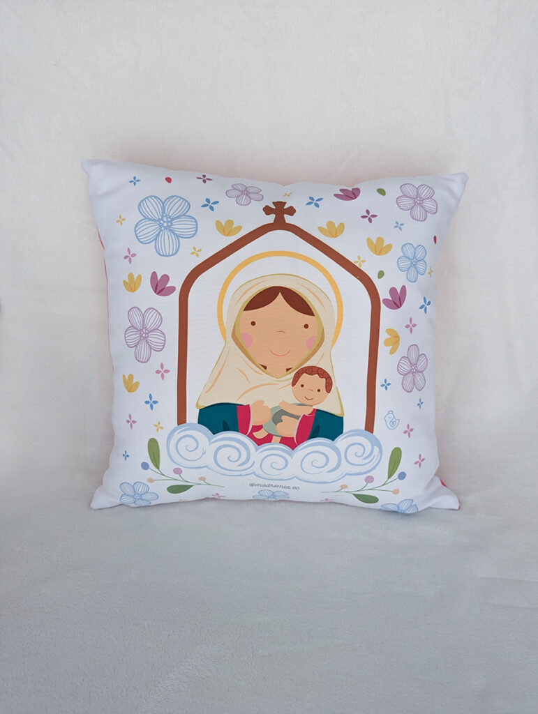 Cojín cuadrado Virgen de Schoenstatt