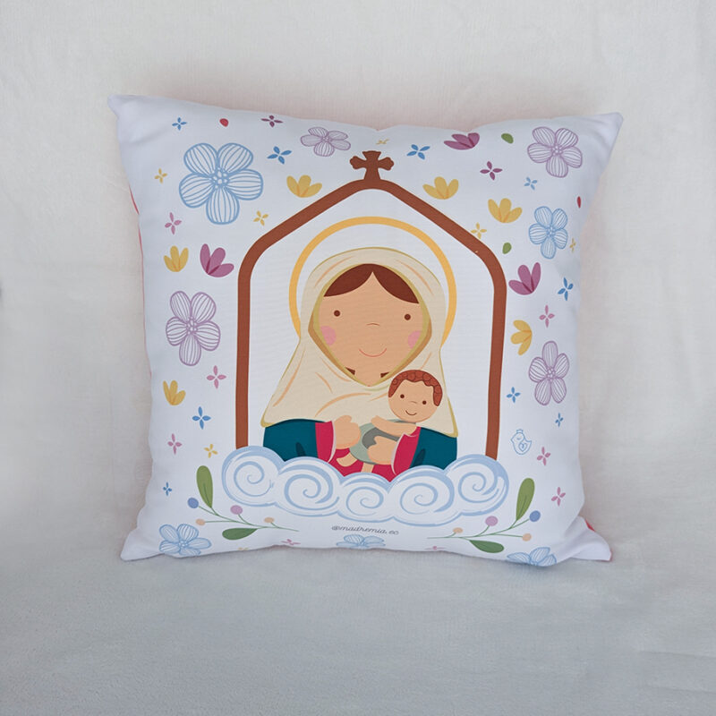 Cojín cuadrado Virgen de Schoenstatt